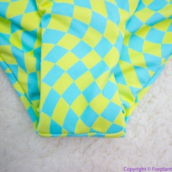 NEW It’s Now‎ Cool x free people checkered wave bikini bottom, L - Picture 9 of 16